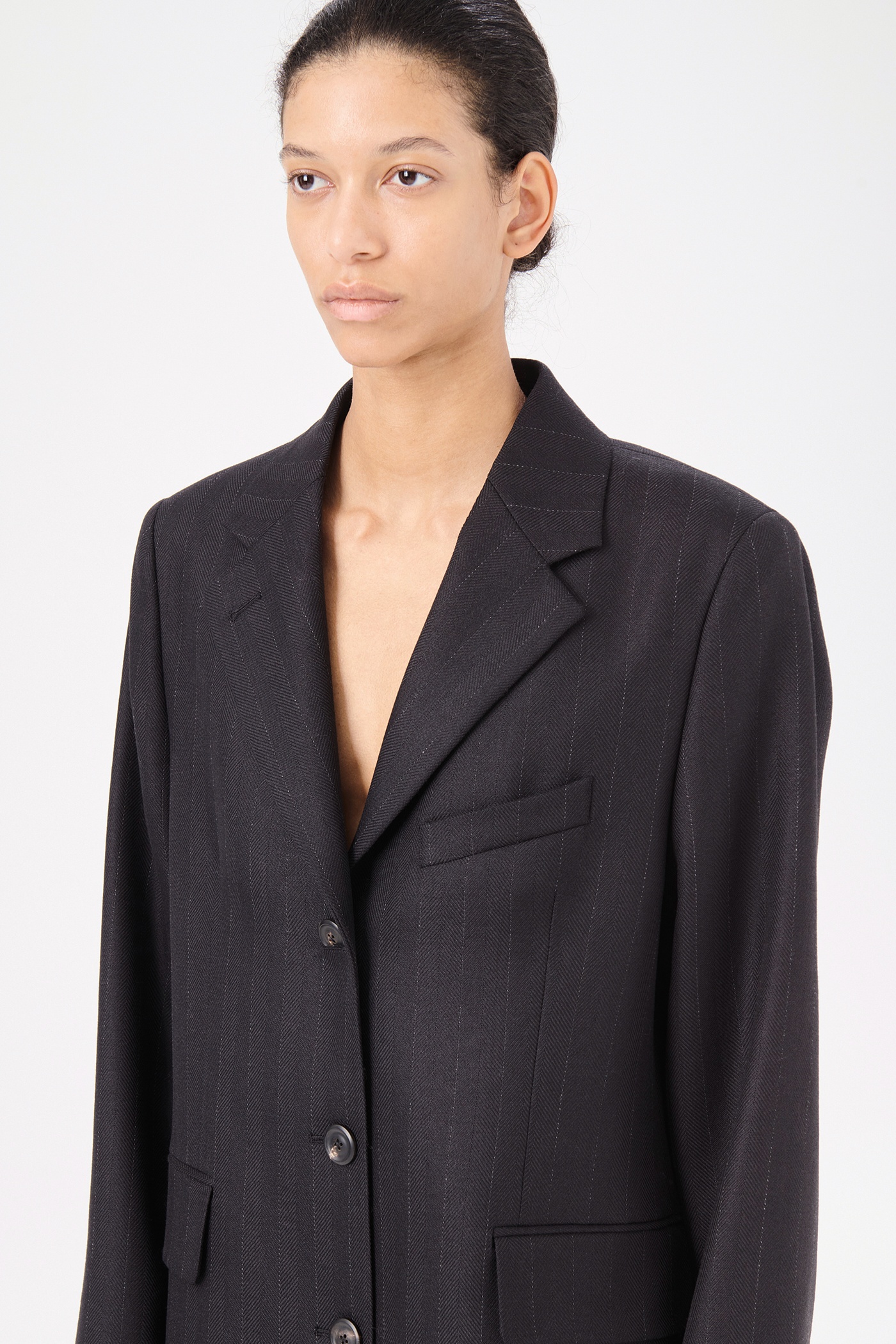 Queens Blazer Maitre D Black Wool - 4