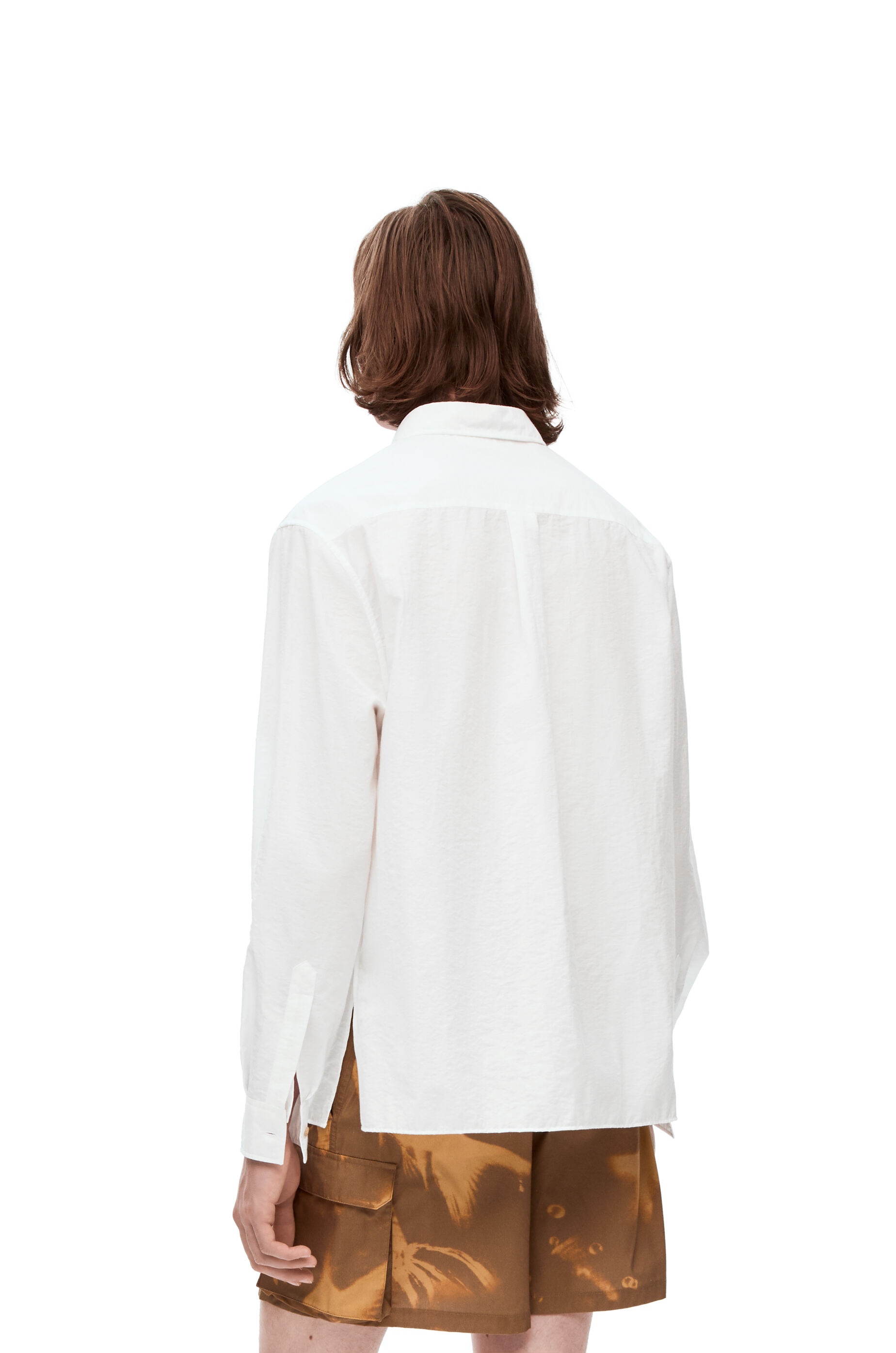 Asymmetric pocket shirt in cotton and polyamide - 4