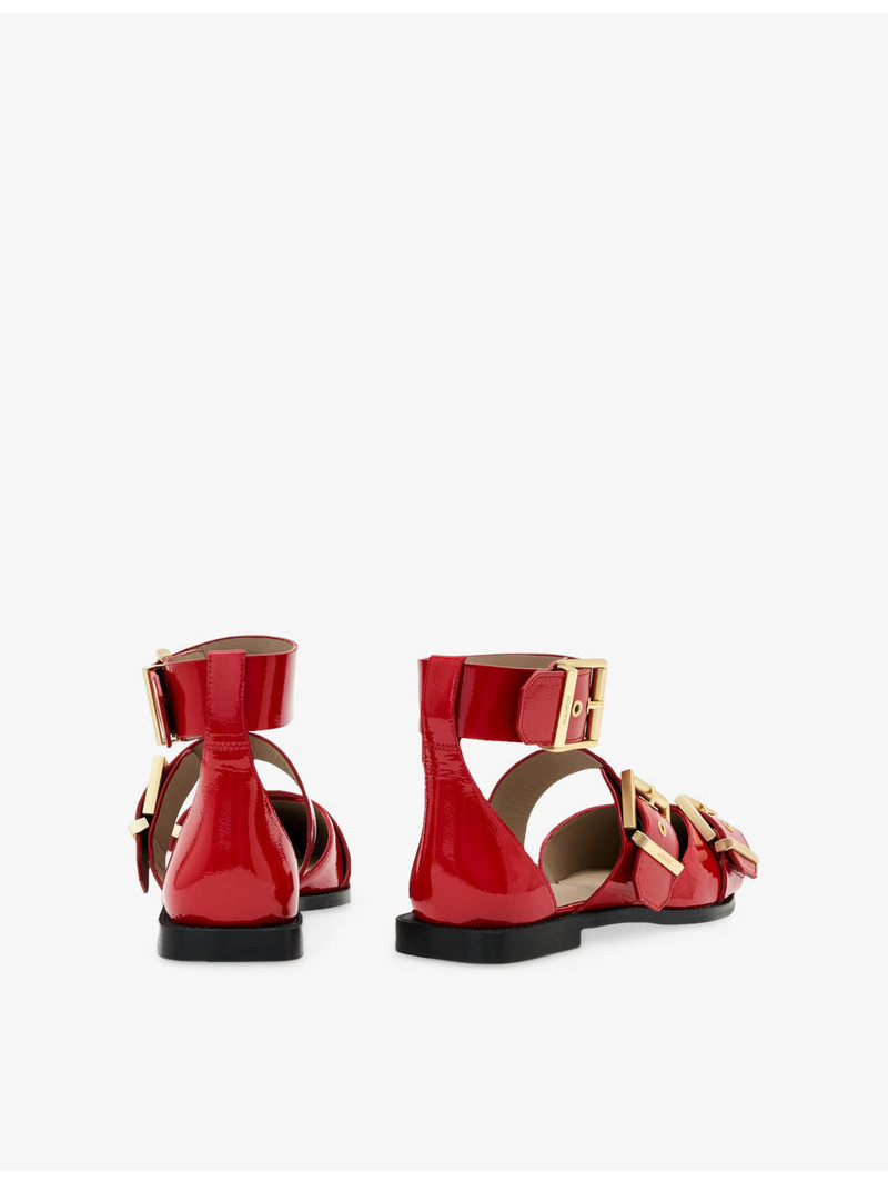 ALLSAINTS Sutton Patent-Leather Flats outlook