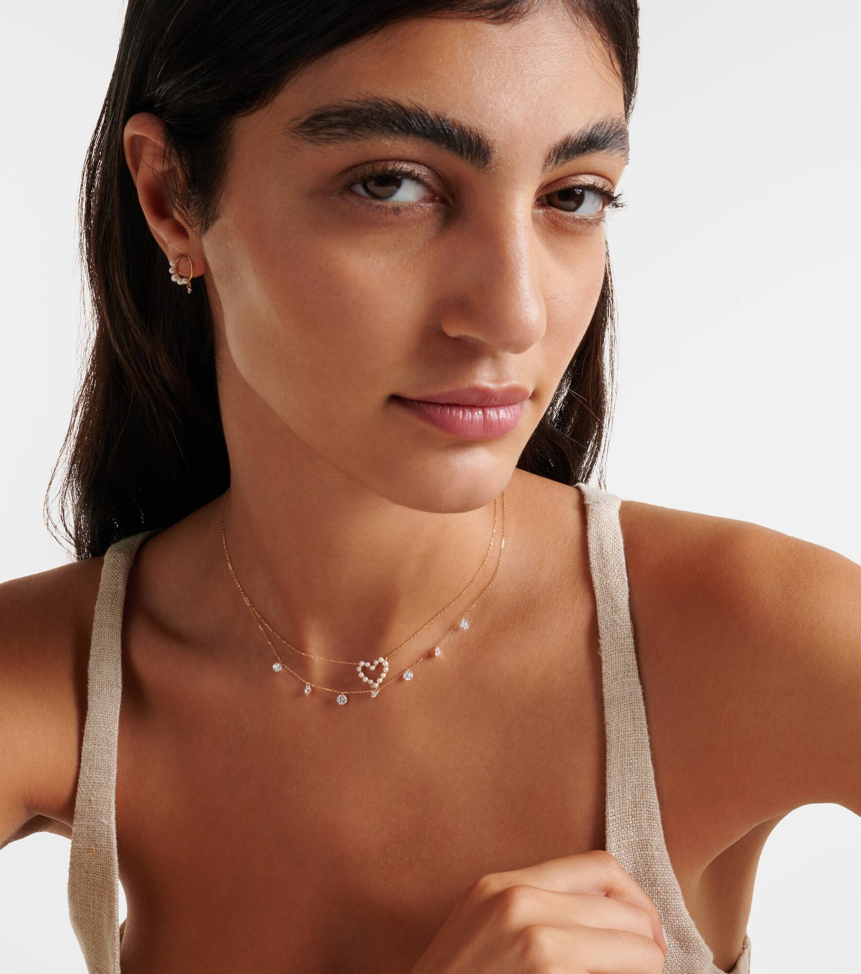 Danaé 18kt gold necklace with diamonds - 3