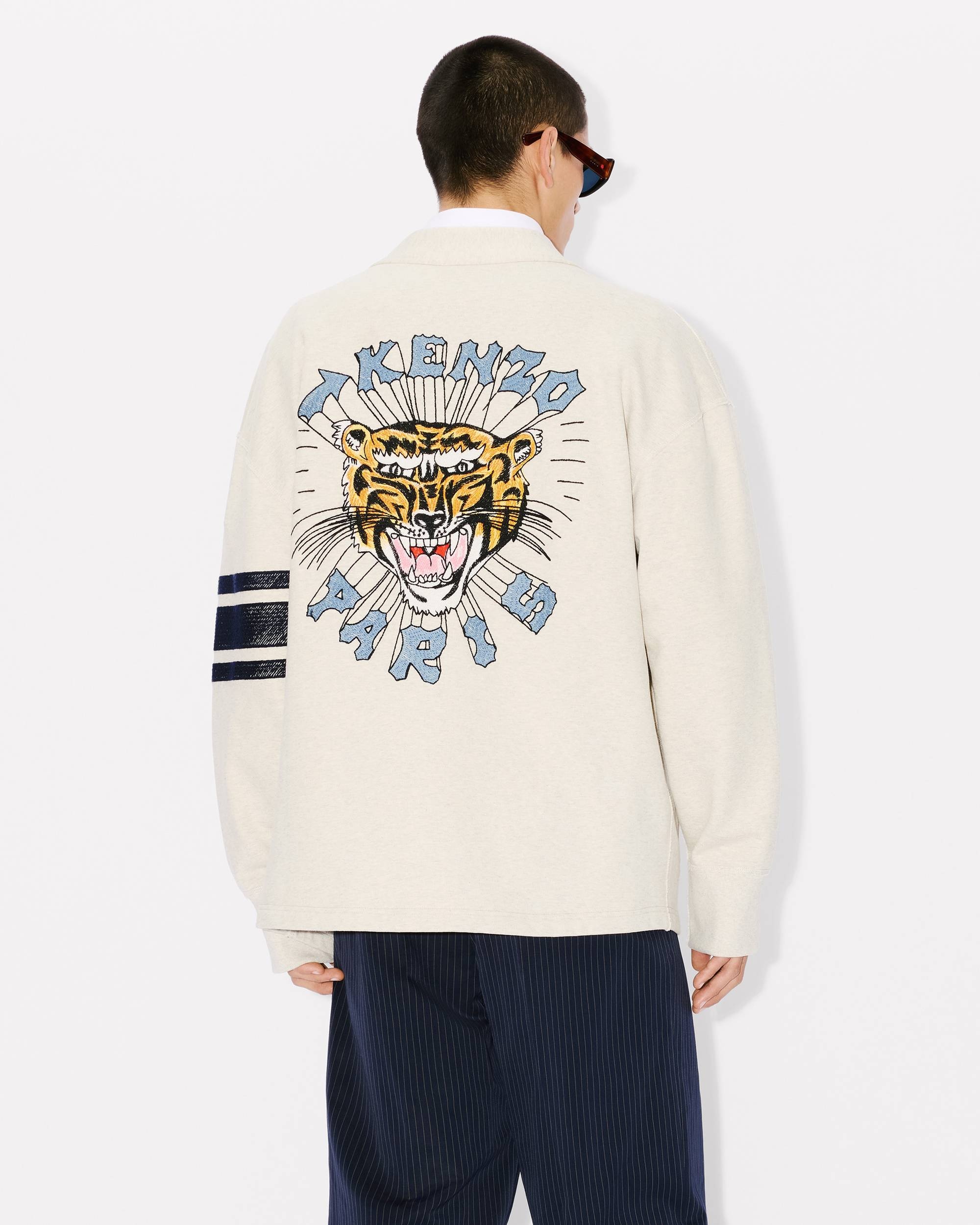 'KENZO Drawn Varsity' super-oversize embroidered cardigan - 4