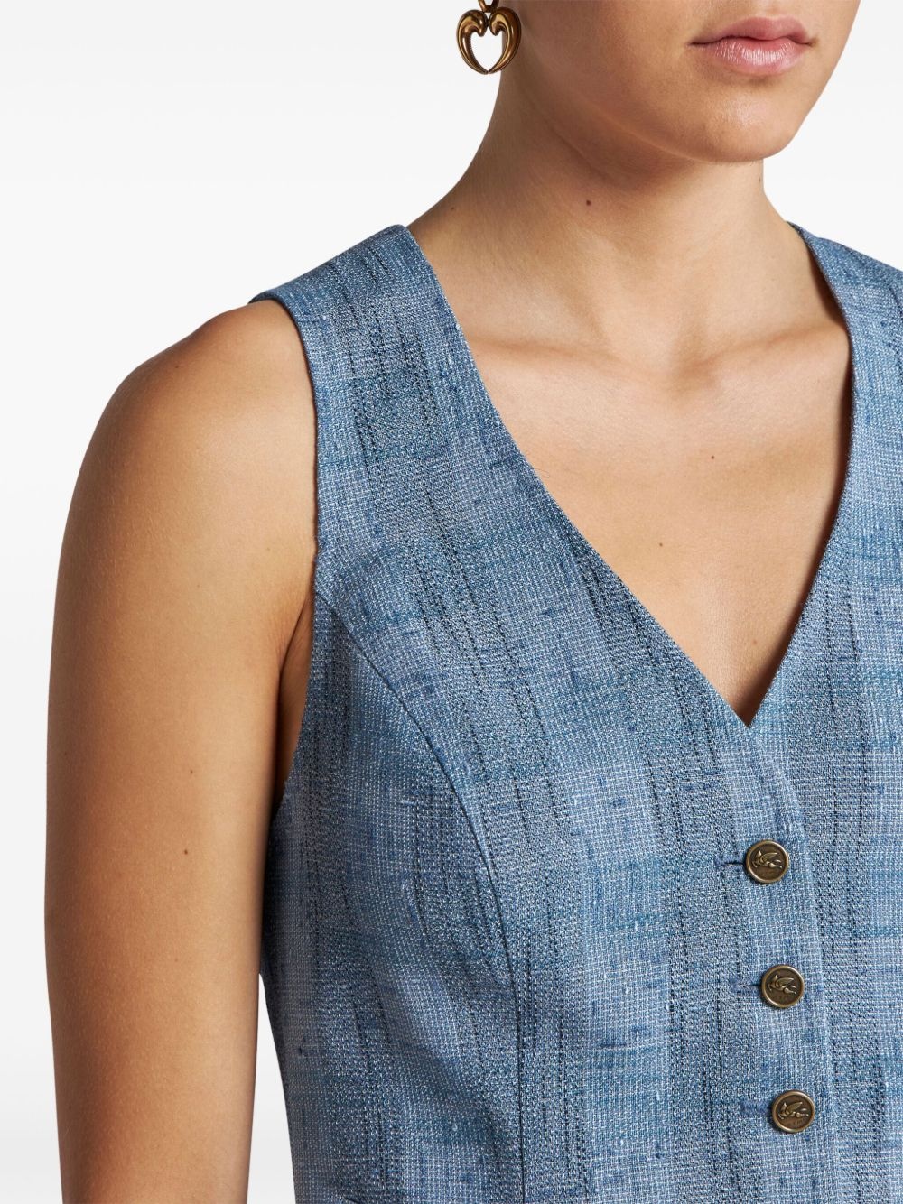 slub waistcoat - 5