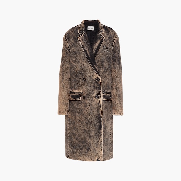 Marbleized denim coat - 3