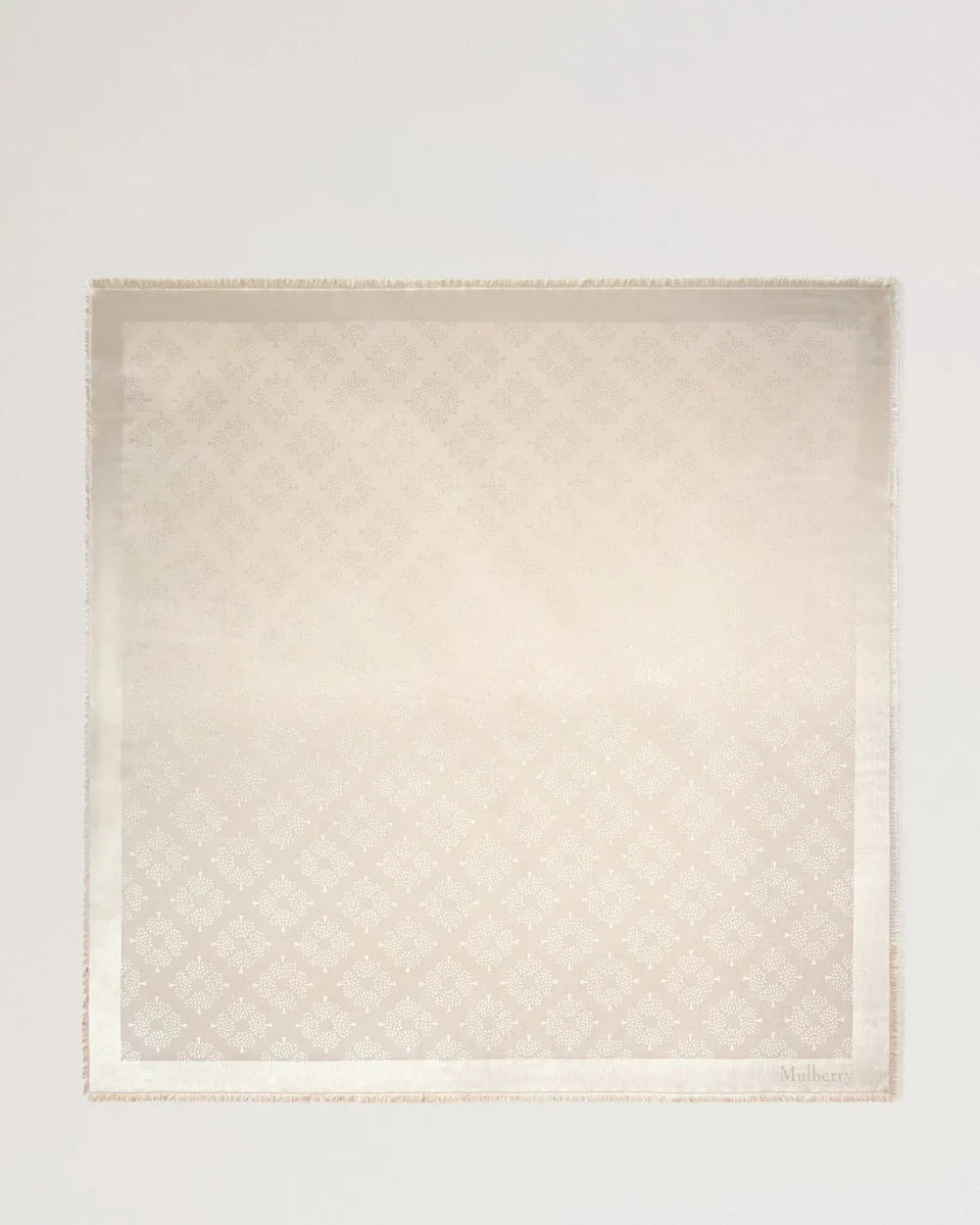 Mulberry Tree Square Cashmere Taupe Cotton Silk Blend - 1
