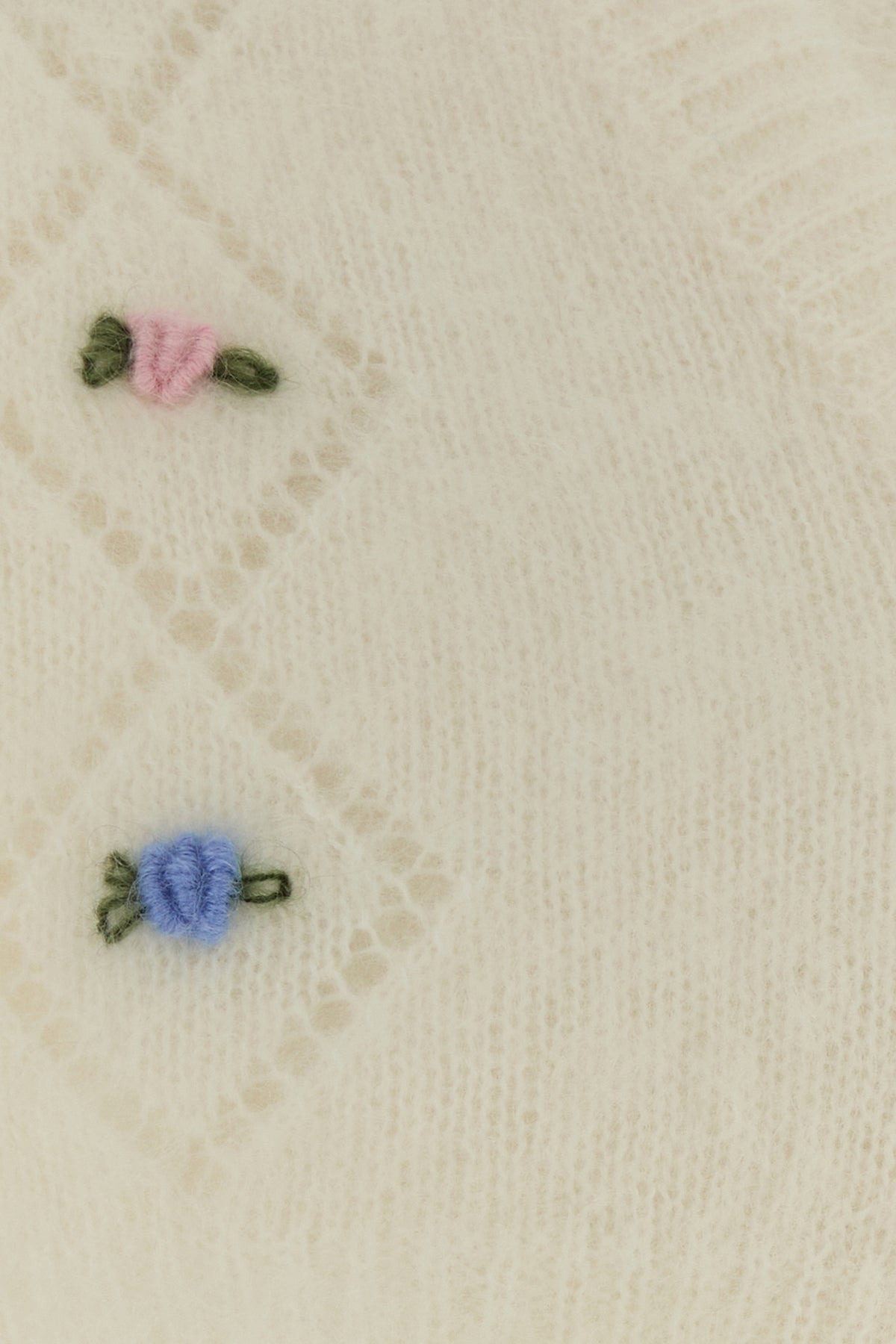 Ivory mohair blend cardigan - 3