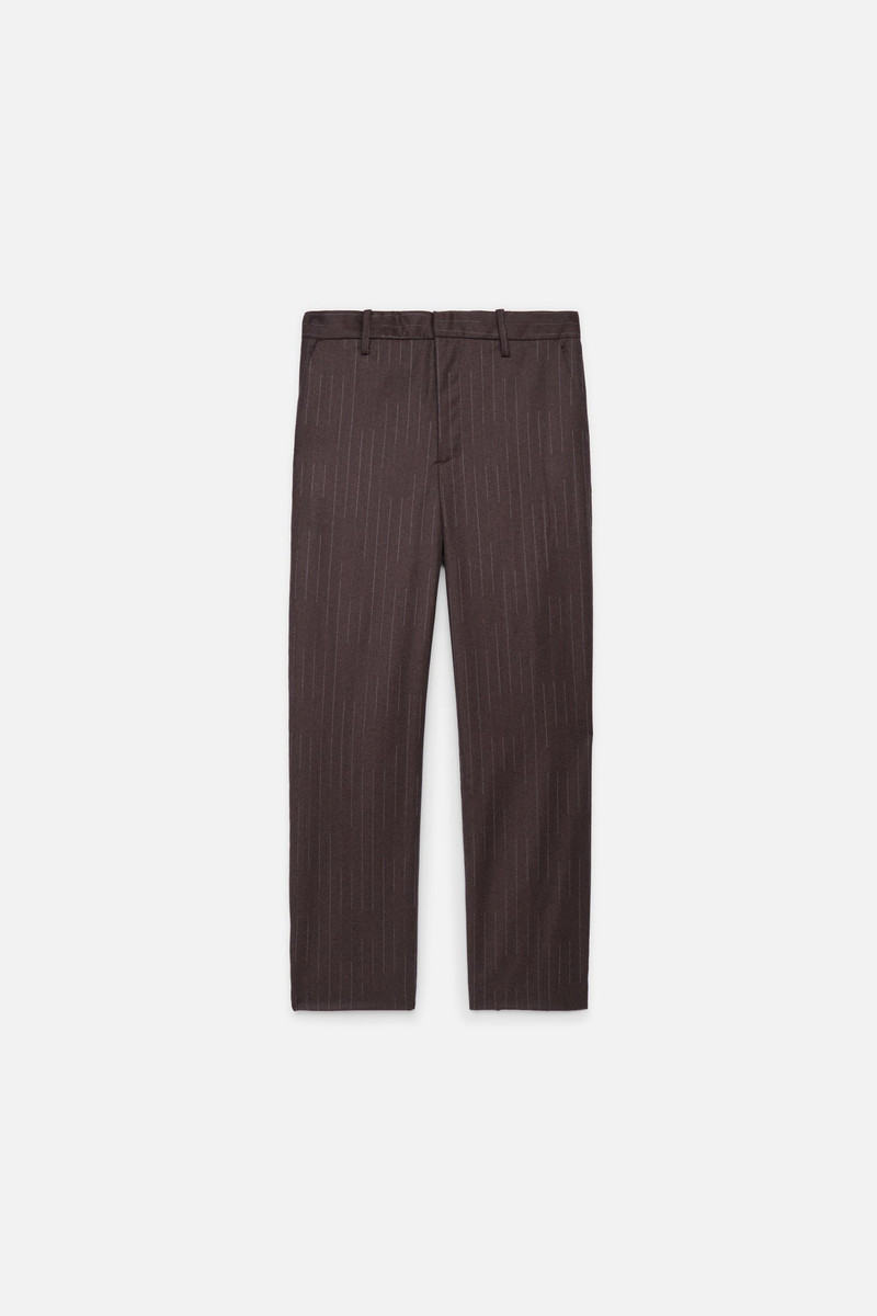 CHALKSTRIPE FLAT FRONT TROUSER 1
