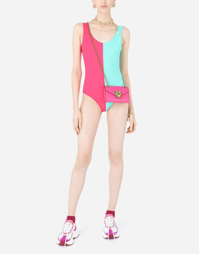 Dolce & Gabbana Racer-style one-piece swimsuit outlook