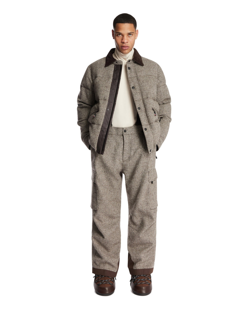 Moncler Grenoble Brown Houndstooth Wool Elgon Ski Jacket outlook