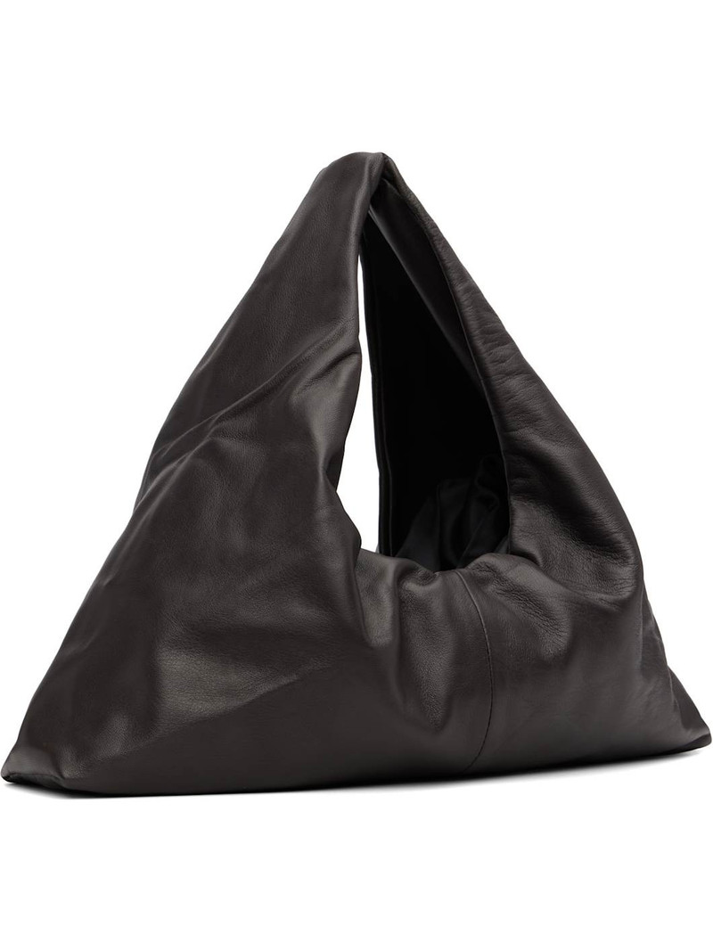 KASSL Editions Brown Anchor Small Lamb Leather Tote outlook