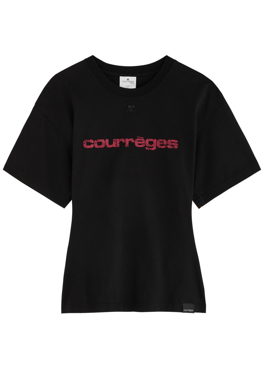 Courrèges Logo-print Cotton T-shirt - 1