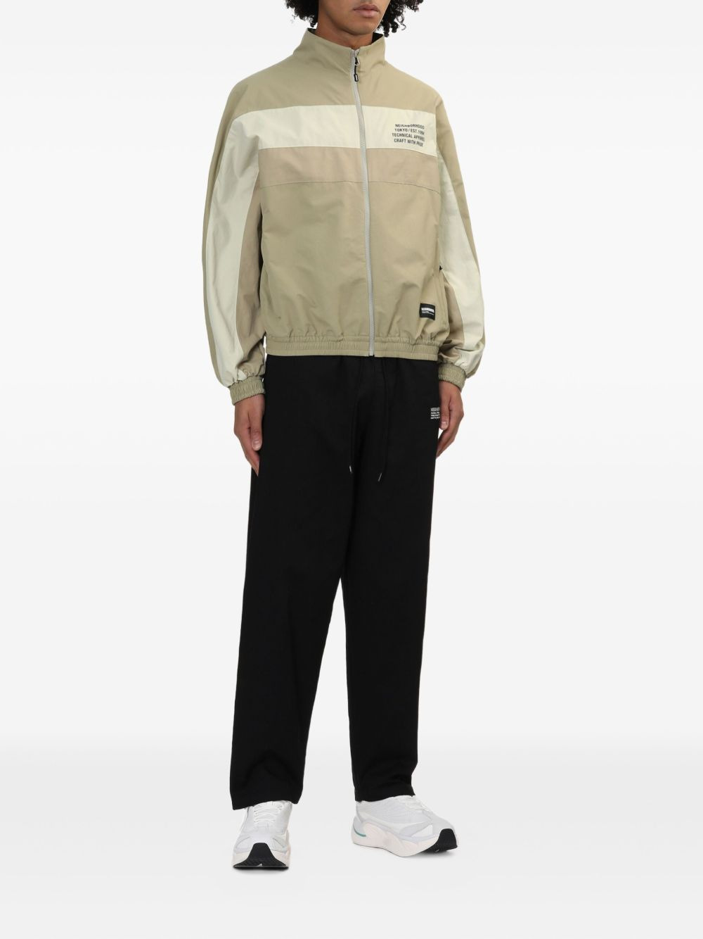 panelled zip-up jacket - 2