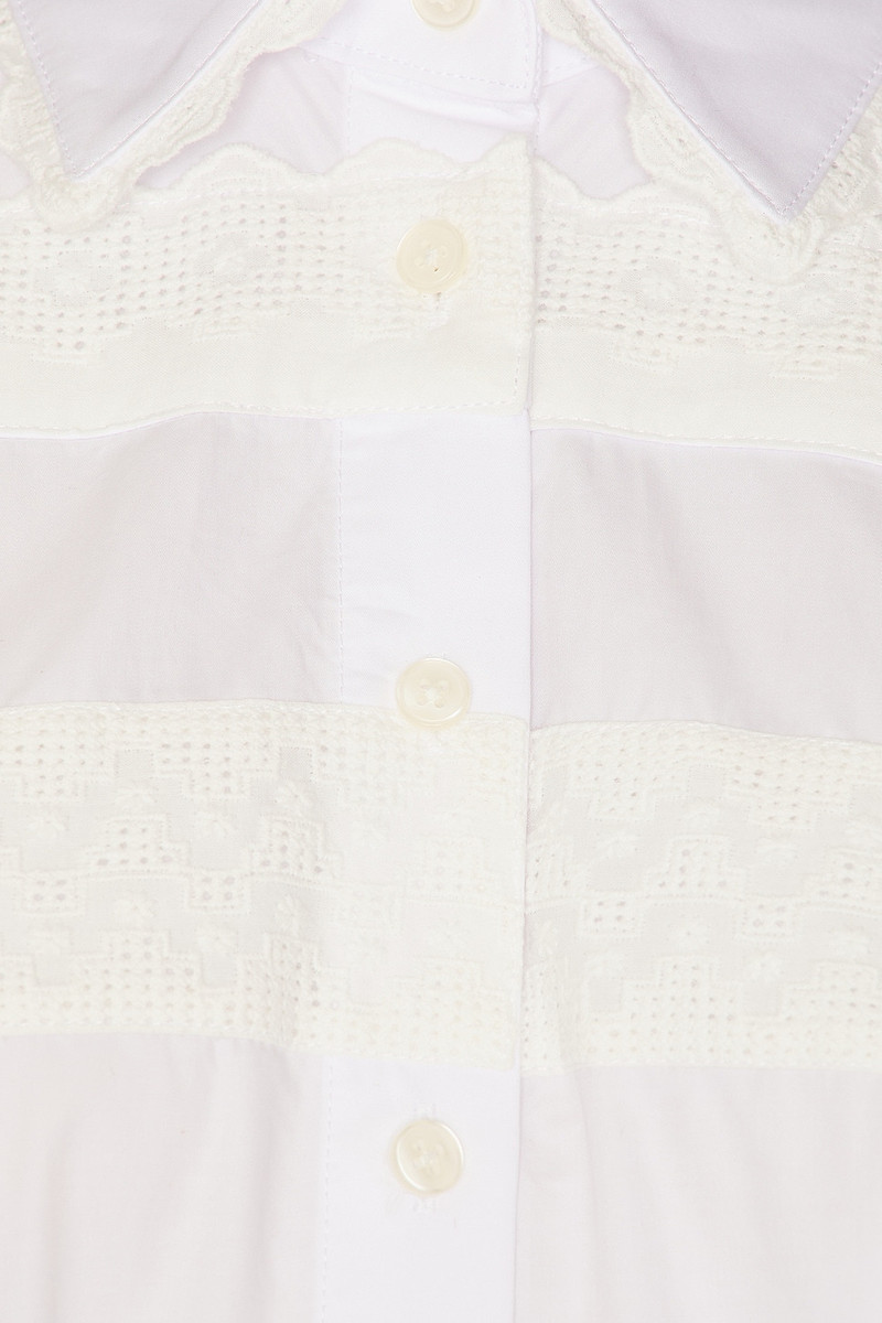 HELSA The Summer Overshirt With Vintage Swiss Embroidery outlook