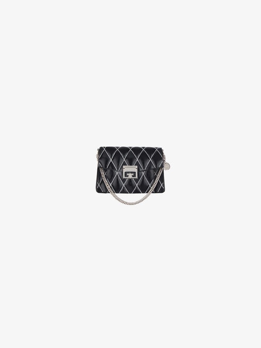 SMALL GV3 BAG IN DIAMOND QUILTED LEATHER - 7