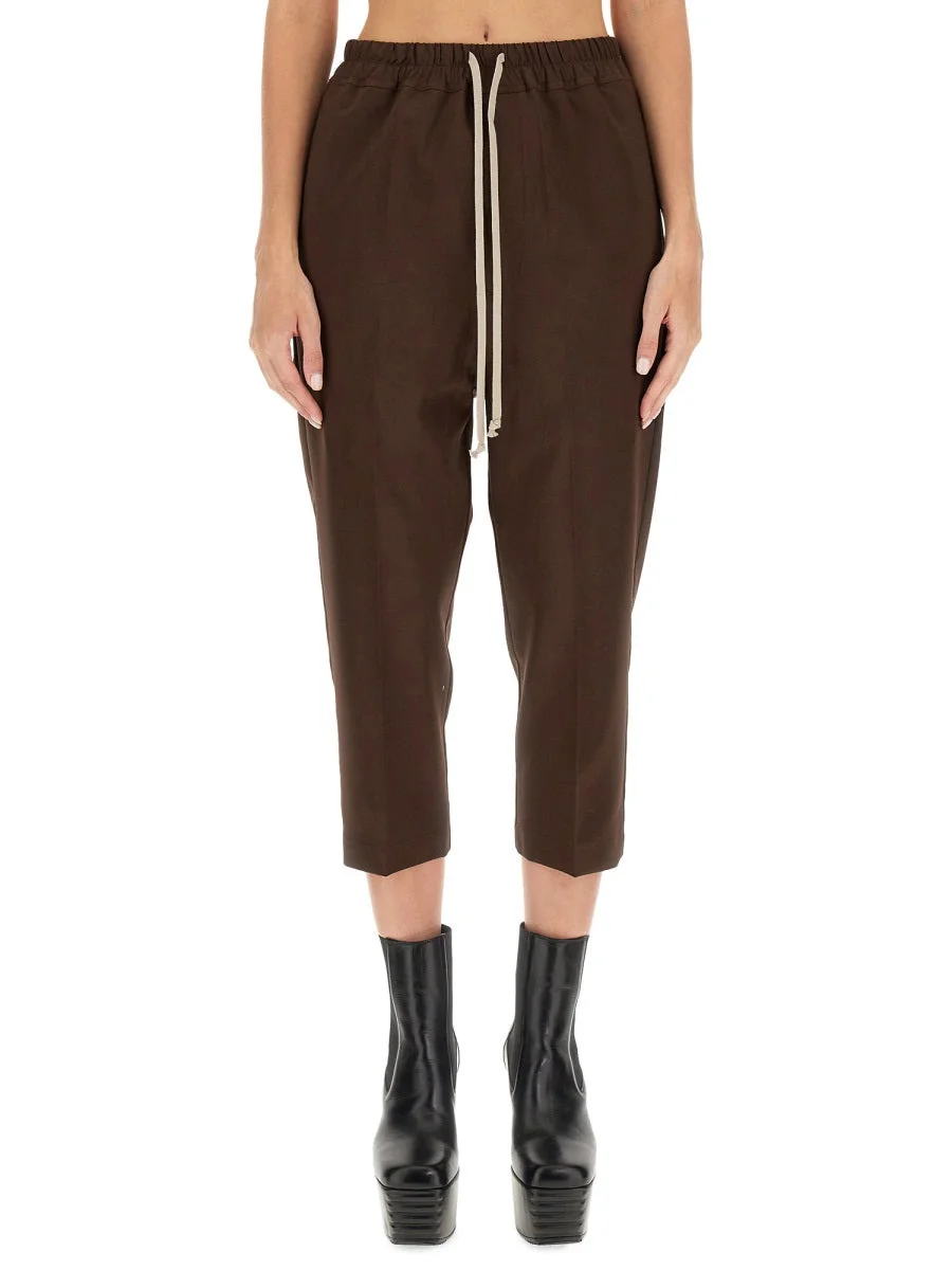 Rick Owens Women Drawstring Astaires Cropped Pants - 1