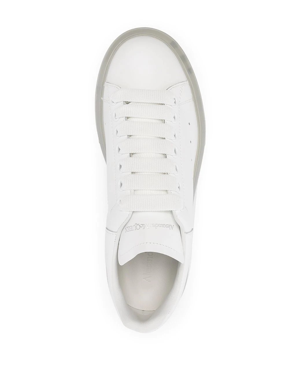 clear sole leather sneakers - 4