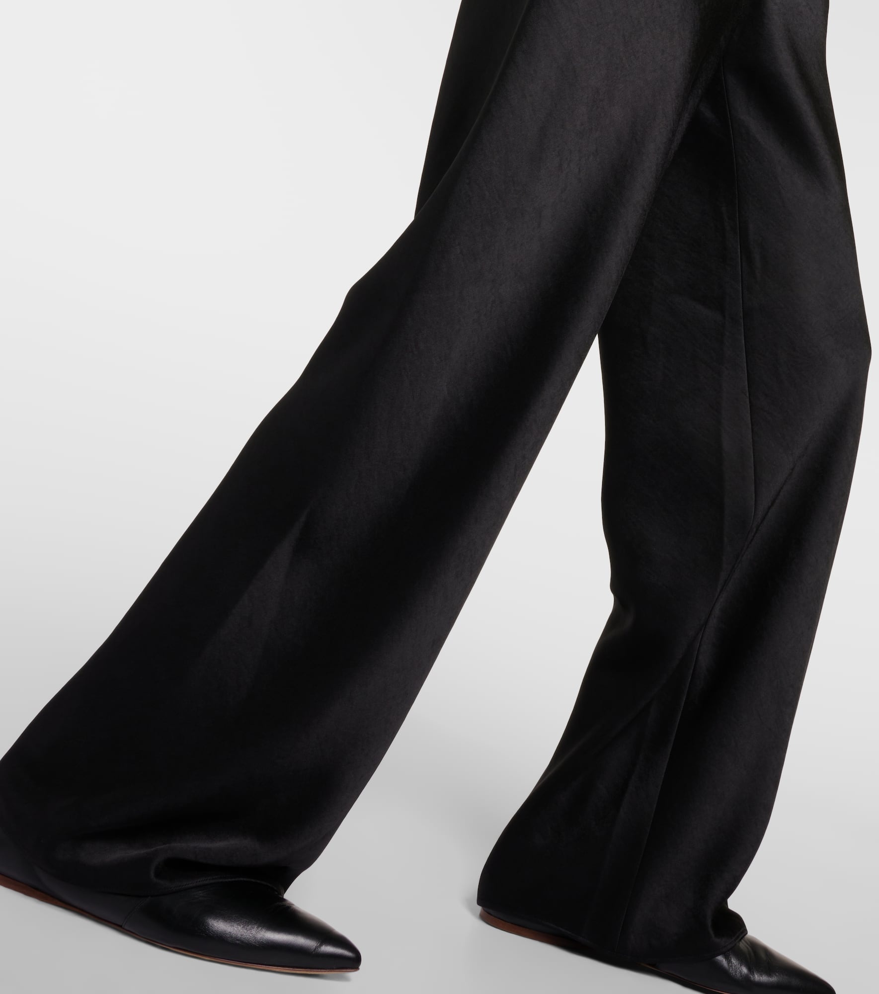 High-rise satin straight pants - 5