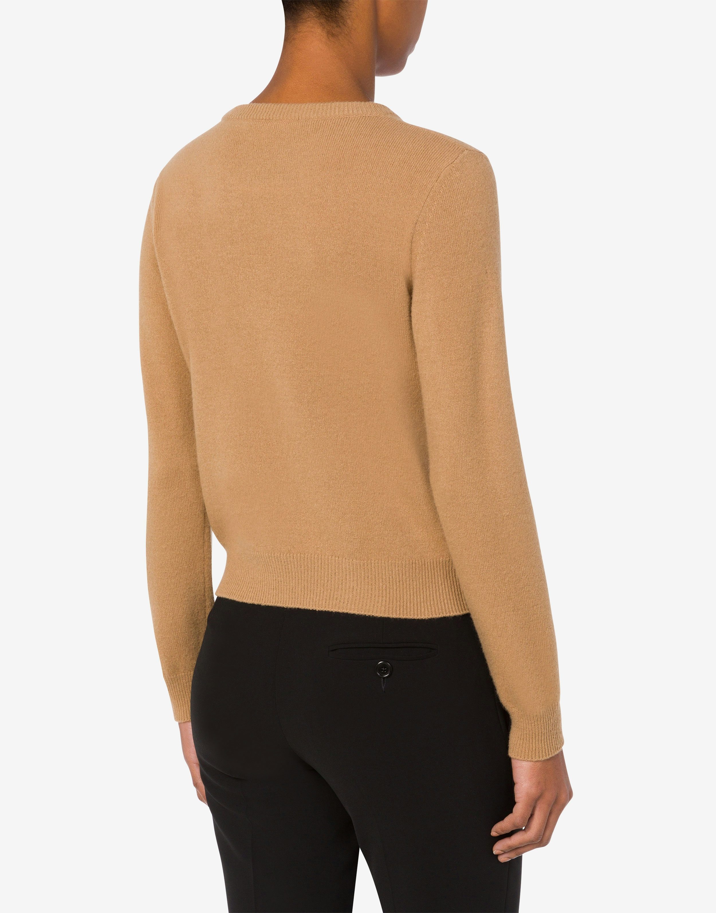 RED HEART WOOL AND CASHMERE JUMPER - 3