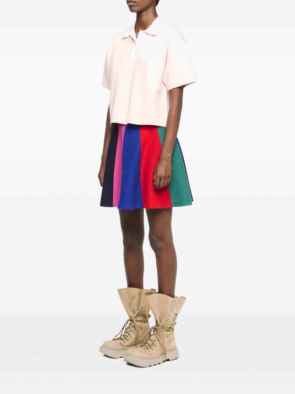PANELLED SCARF-KNIT SKIRT - 2