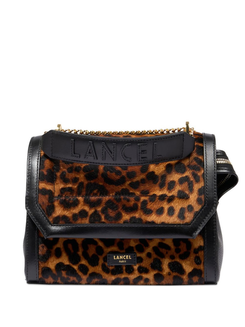 Ninon leopard-print flap bag 1