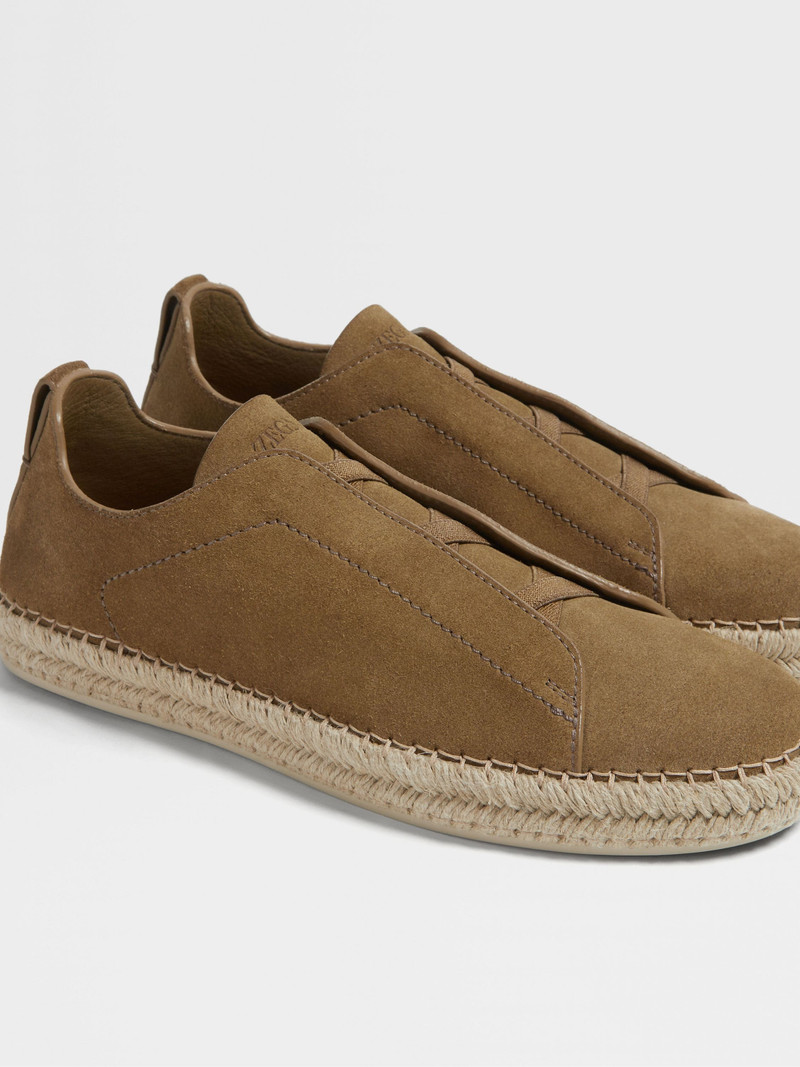 OLIVE GREEN SUEDE TRIPLE STITCH™ ESPADRILLES 3