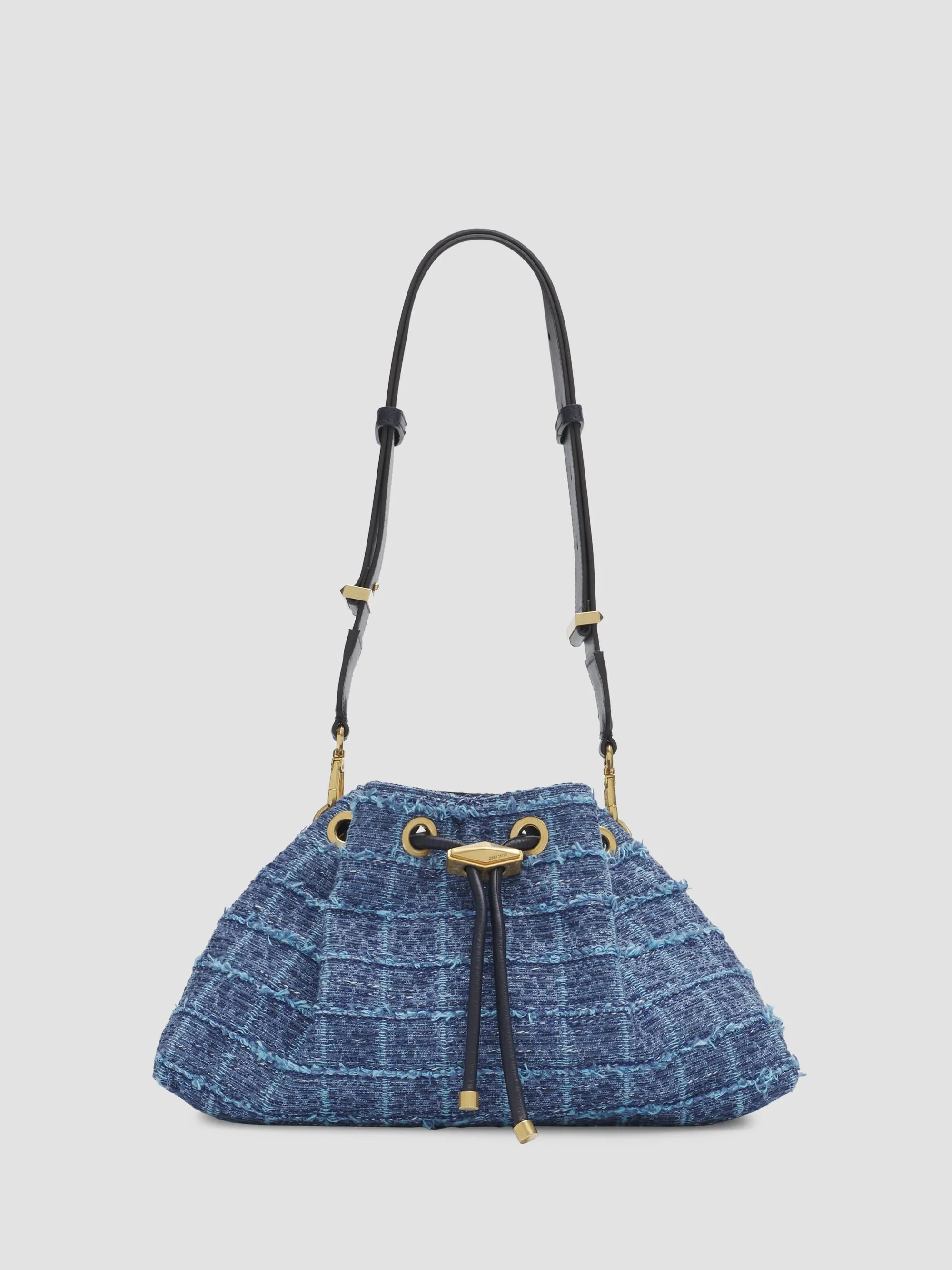 Women's Bon Bon Crosshatch Denim Shoulder Bag - Denim Grid Gold - 1