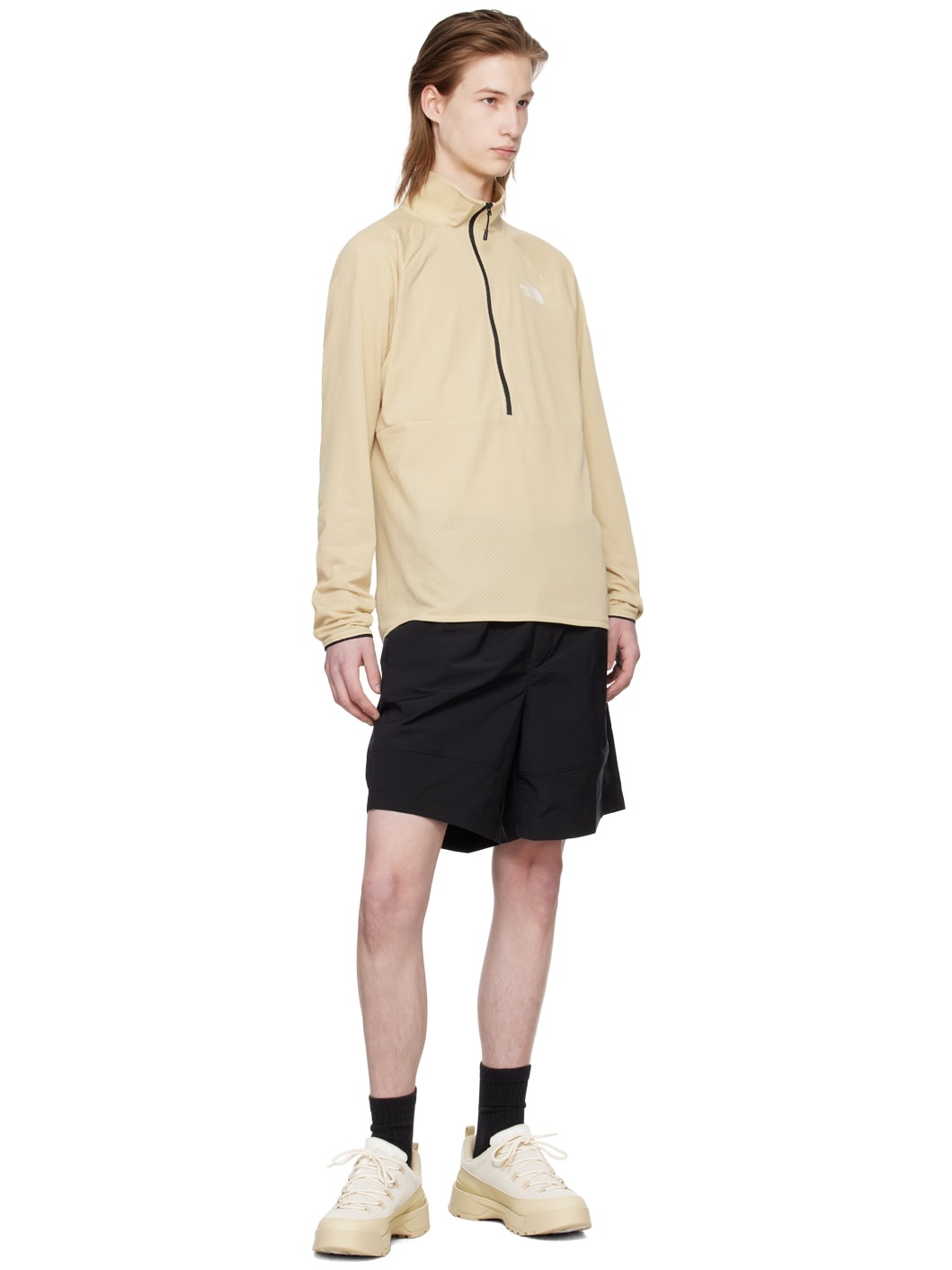 Beige Half-Zip Sweater - 4