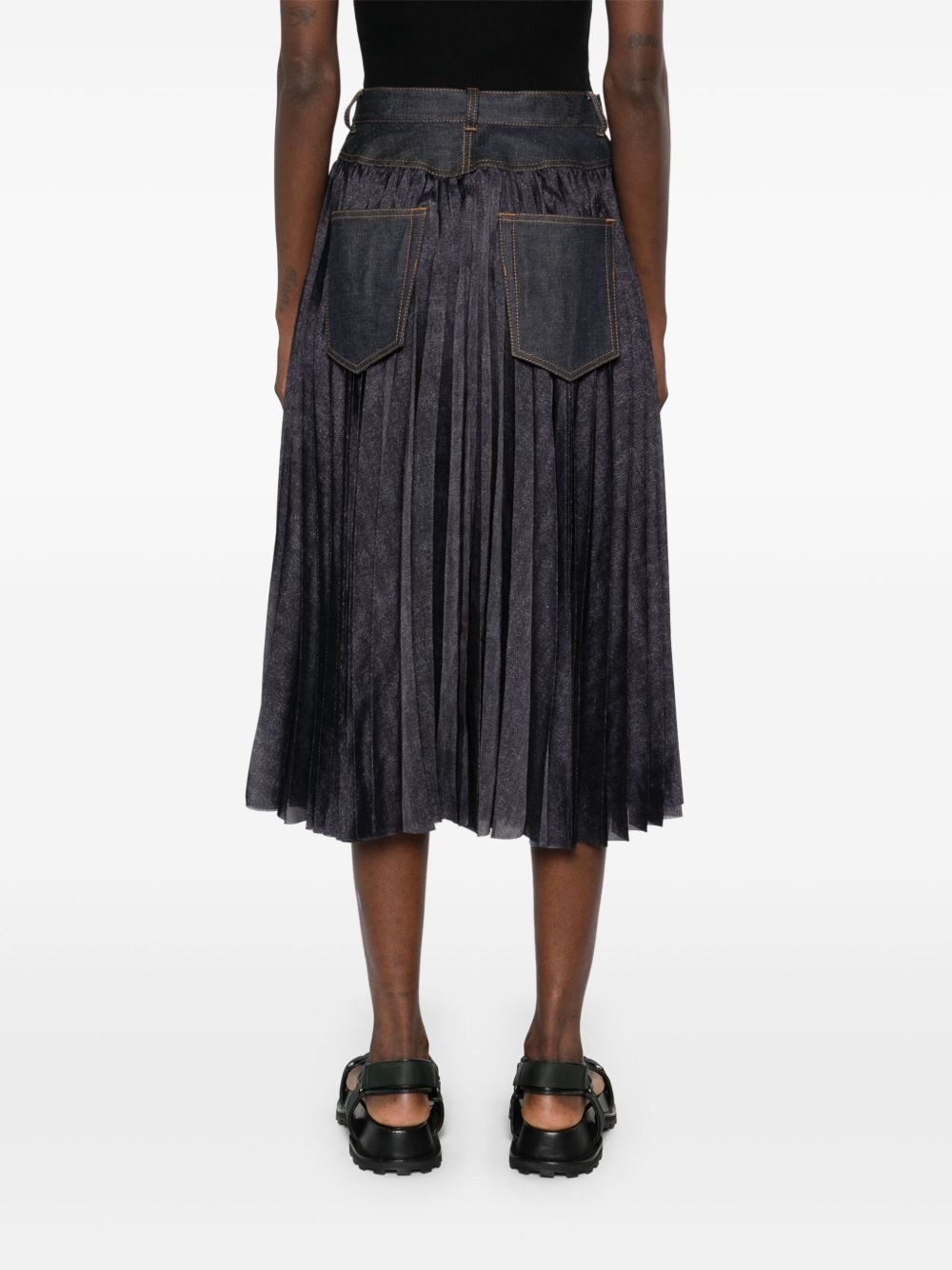 plissé midi skirt - 4