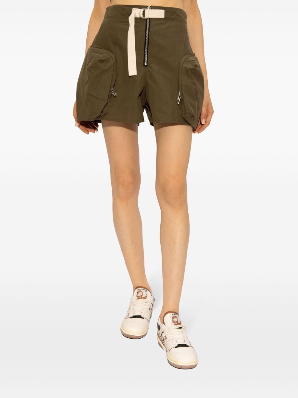 zip-pockets cotton shorts - 3