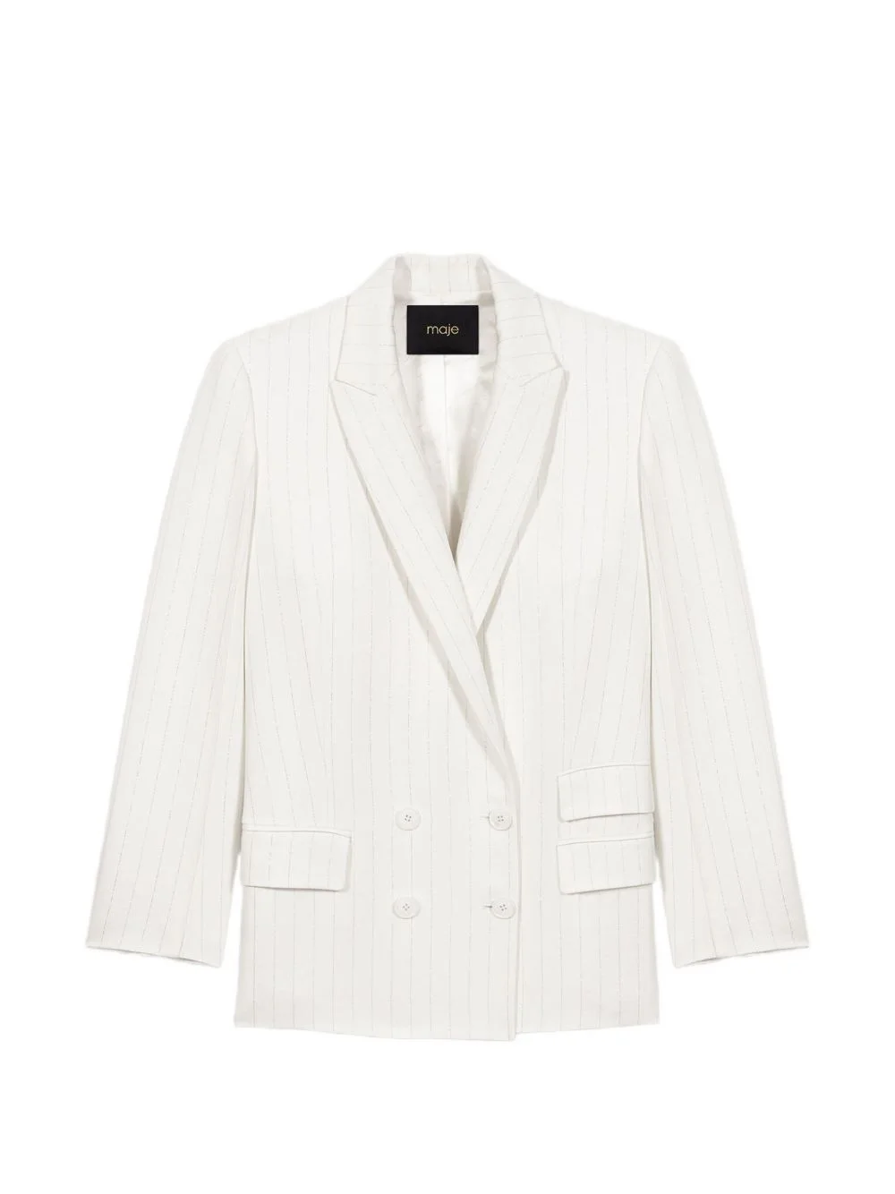 pinstripe double-breasted blazer - 1