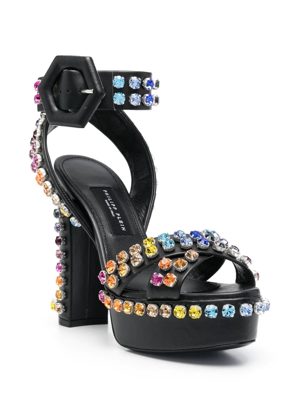 135mm crystal-embellished platform sandals - 2