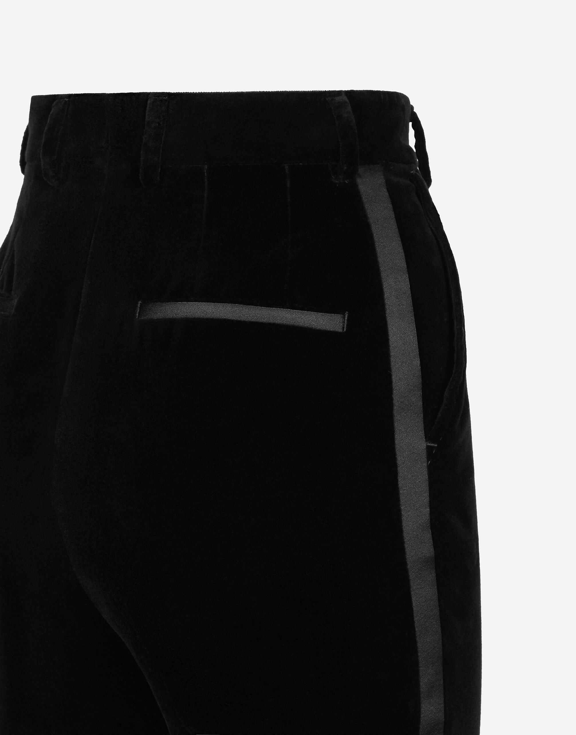Tailored velvet tuxedo pants - 8
