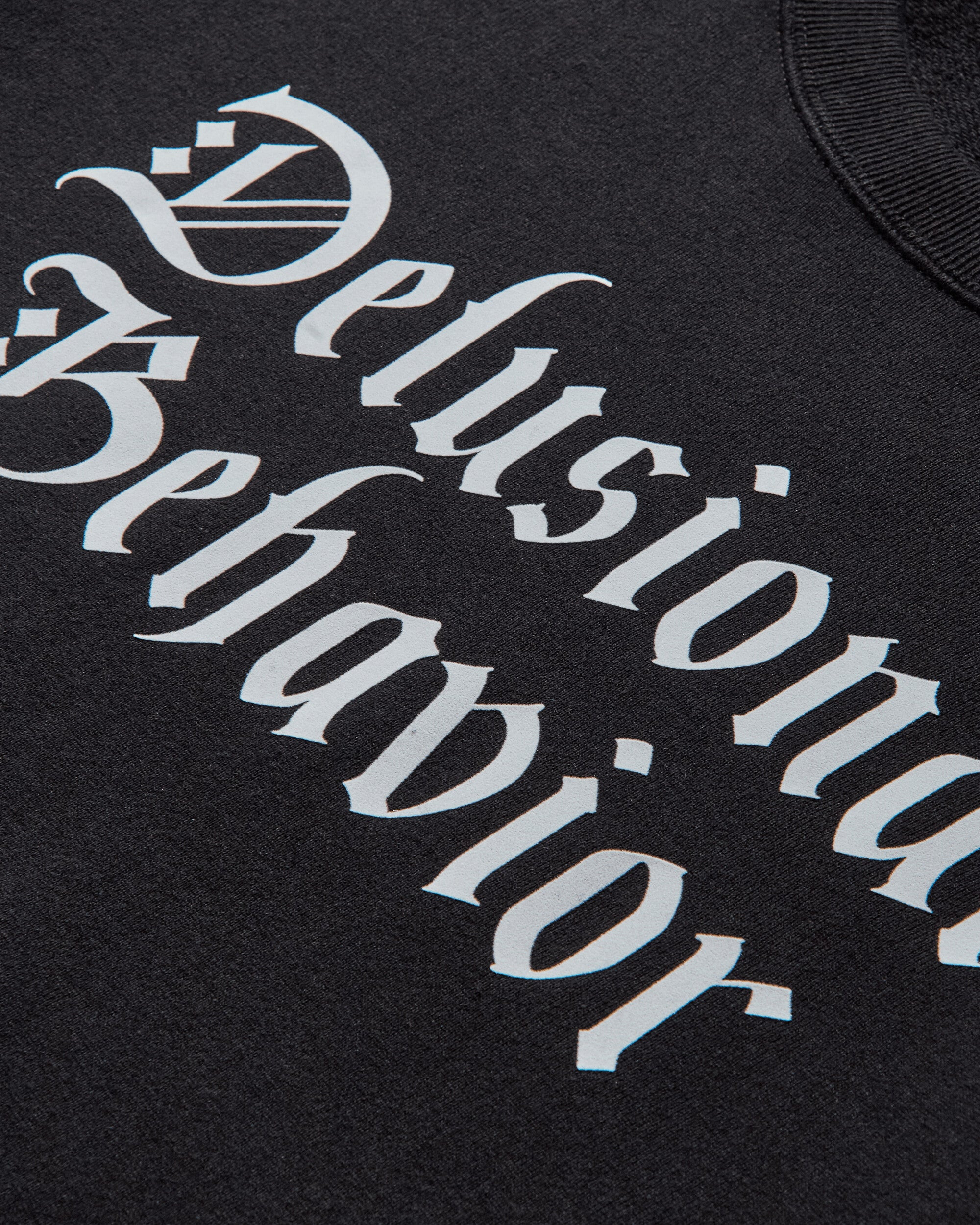 Men's Delusional Behavior Crewneck Sweatshirt Black - 4