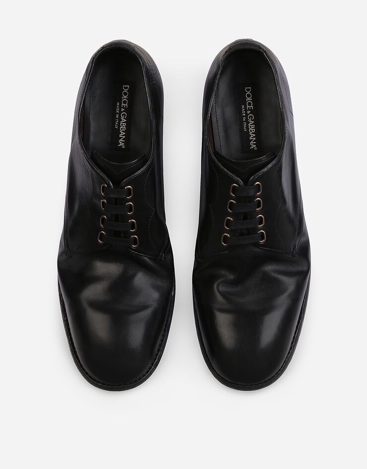 Vintage-finish calfskin derby shoes - 4