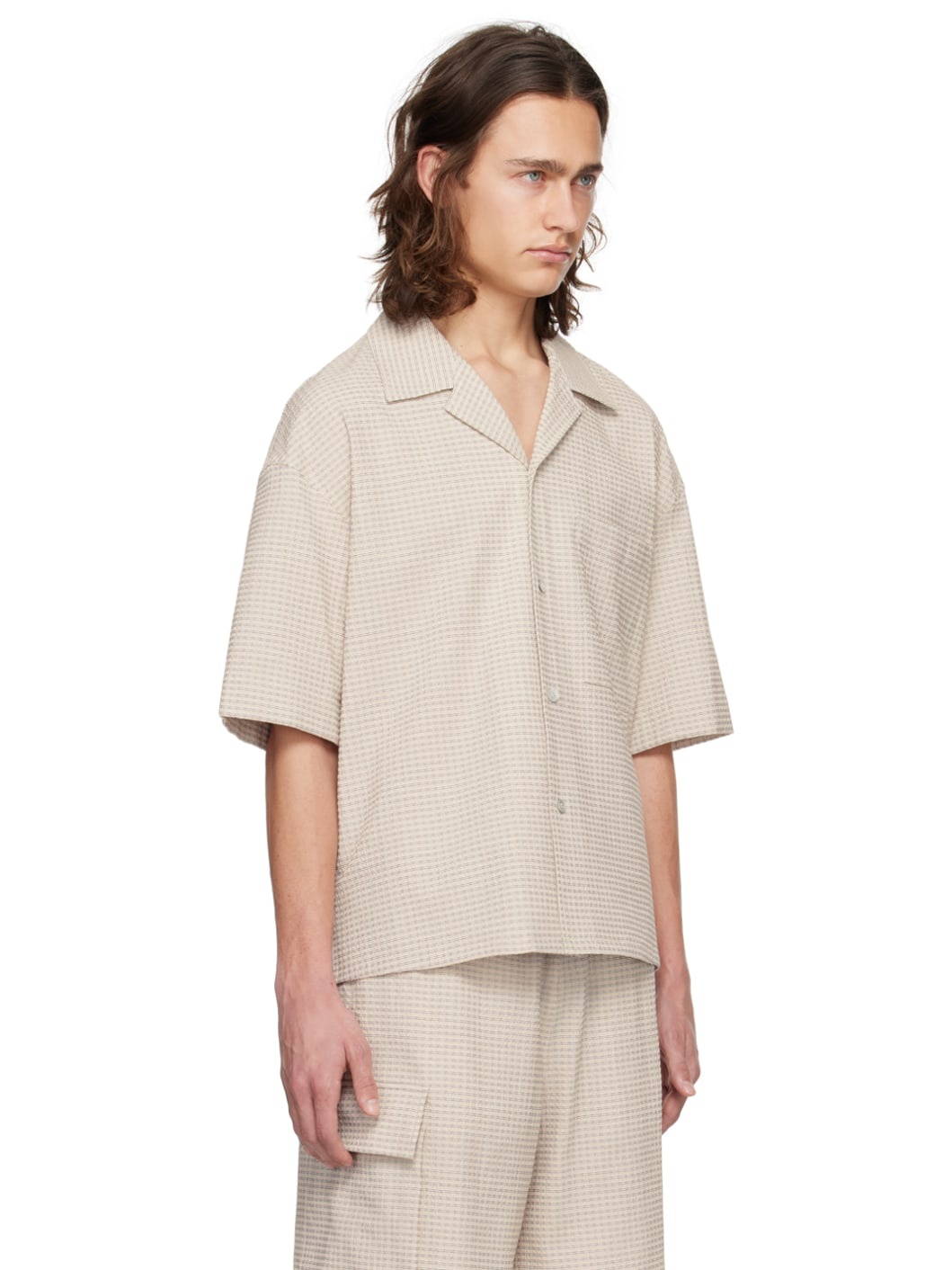 Beige Striped Shirt - 2