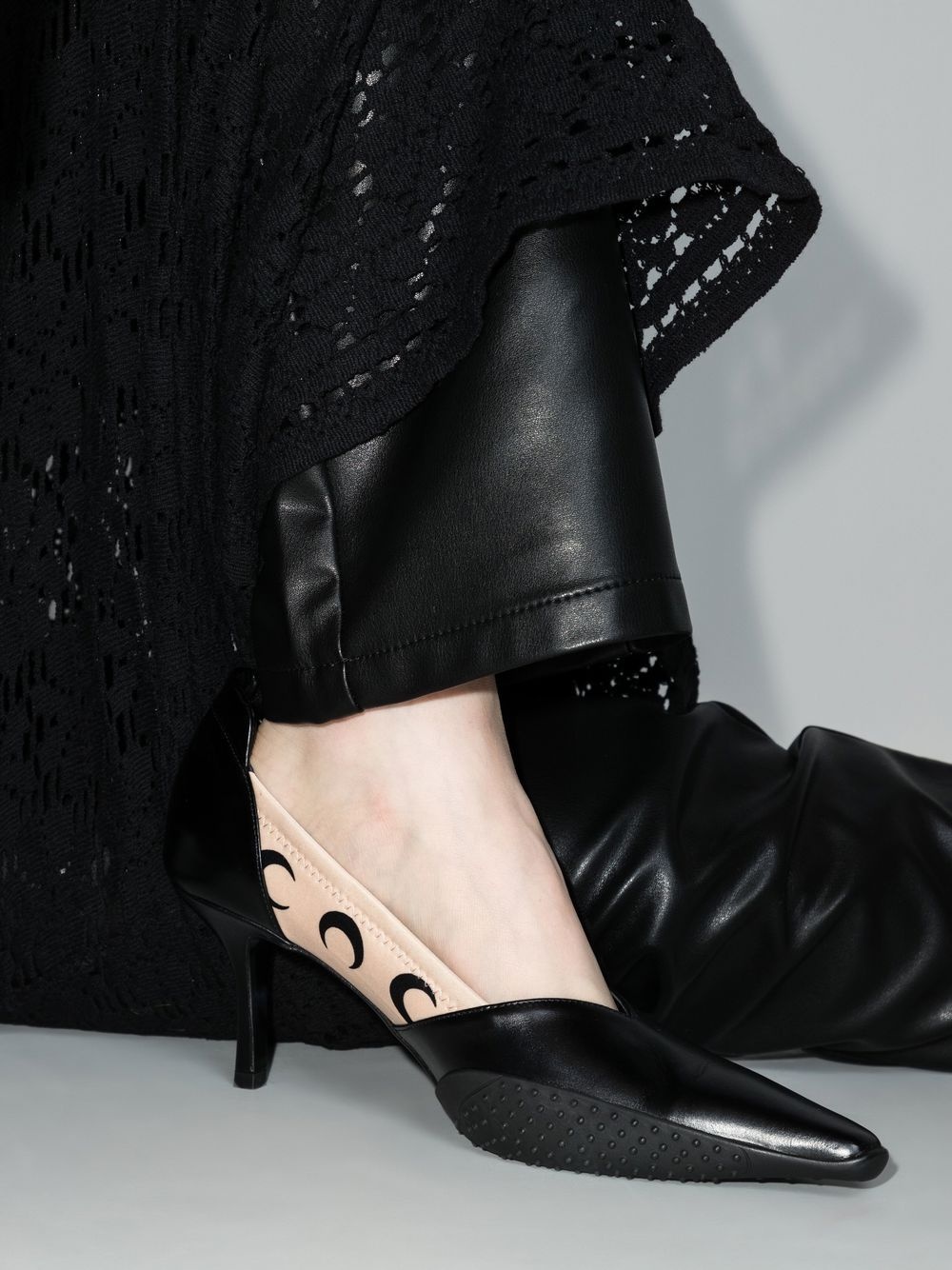 80mm crescent moon-print pumps - 4