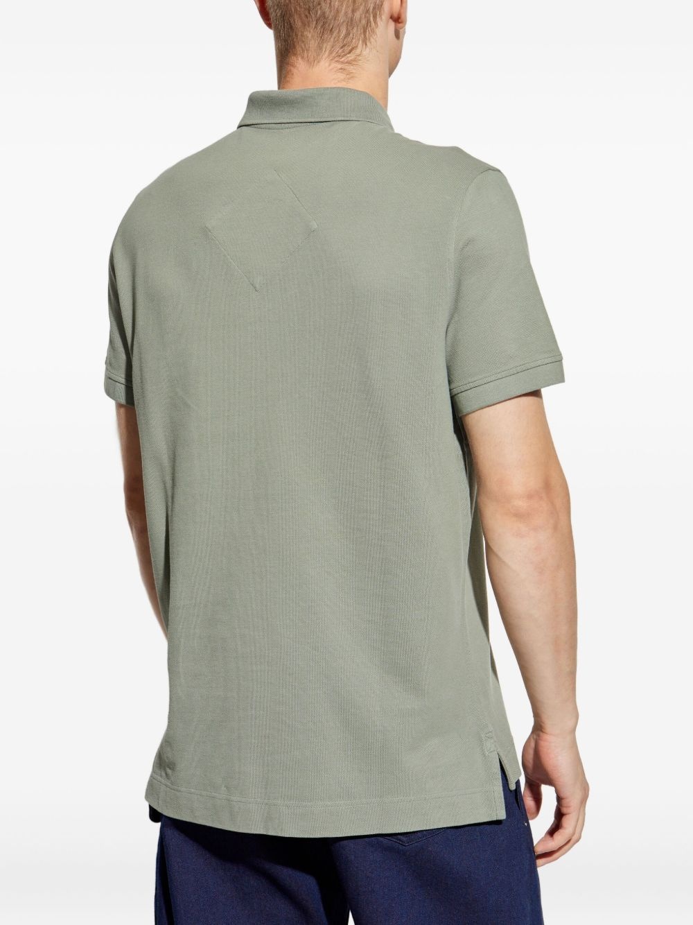 logo-patch polo shirt - 4