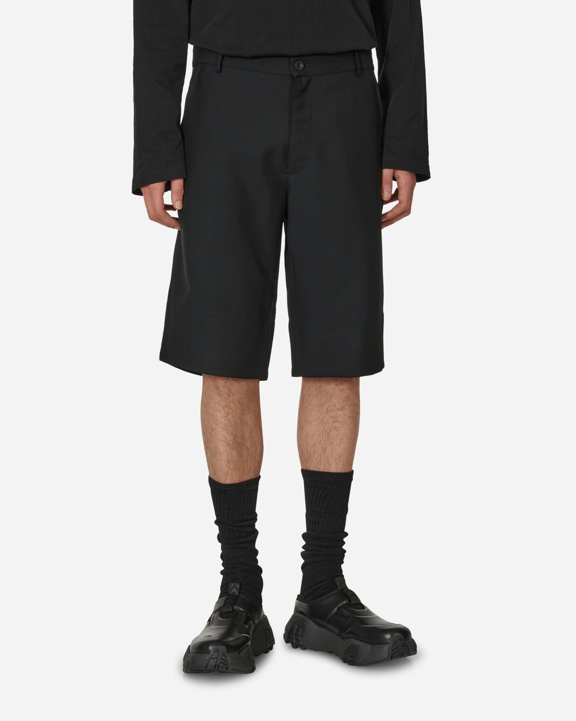 Wool Tailored Shorts Black - 1