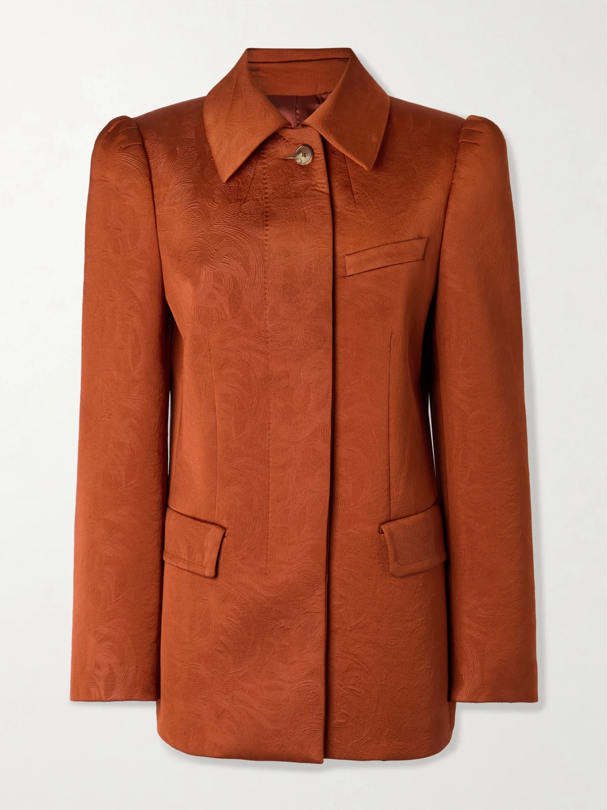 Embossed Crepe Blazer - 1