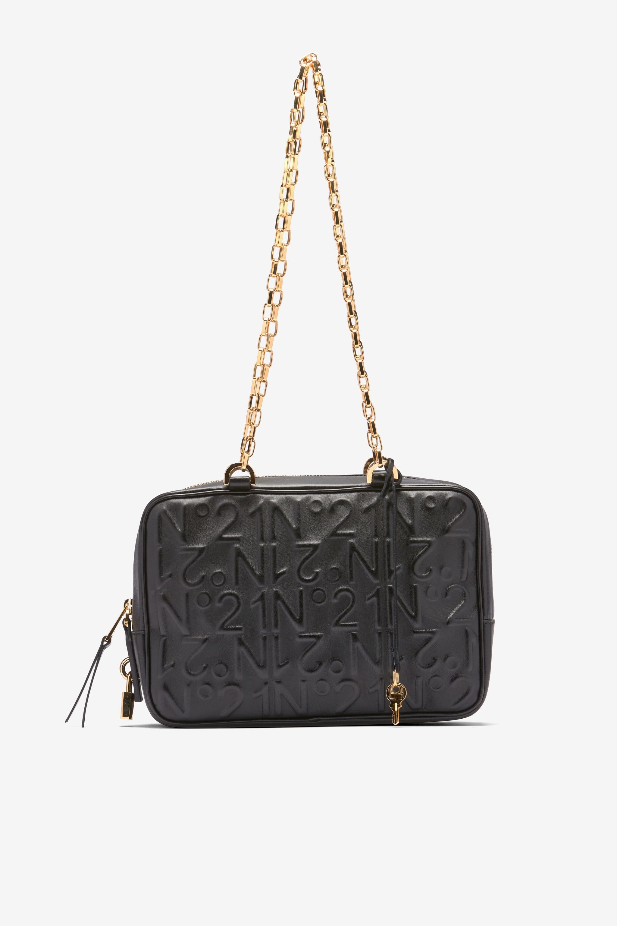 LARGE LOGO-EMBOSSED CROSSBODY BAG - 1