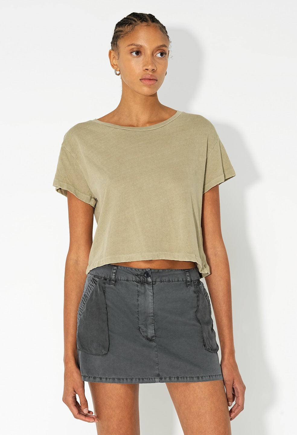 PANELED UTILITY MINI SKIRT - 2