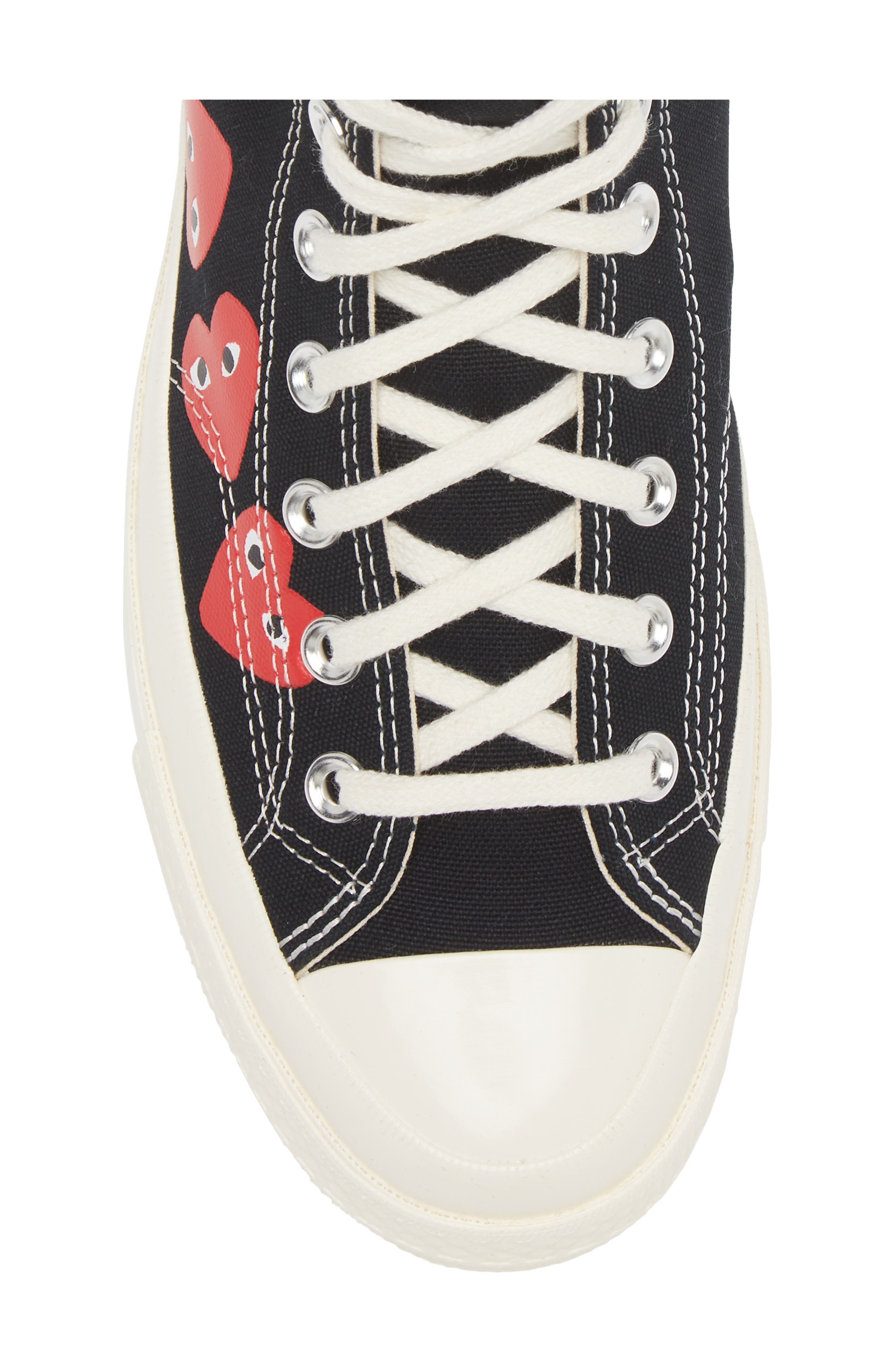 Comme des Garçons PLAY x Converse Gender Inclusive Chuck Taylor® Heart High Top Sneaker in Black at  - 5