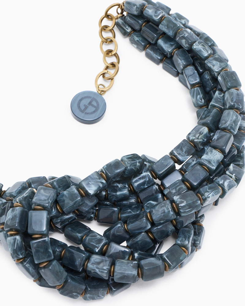 GIORGIO ARMANI RESIN BRAIDED MULTISTRAND NECKLACE outlook