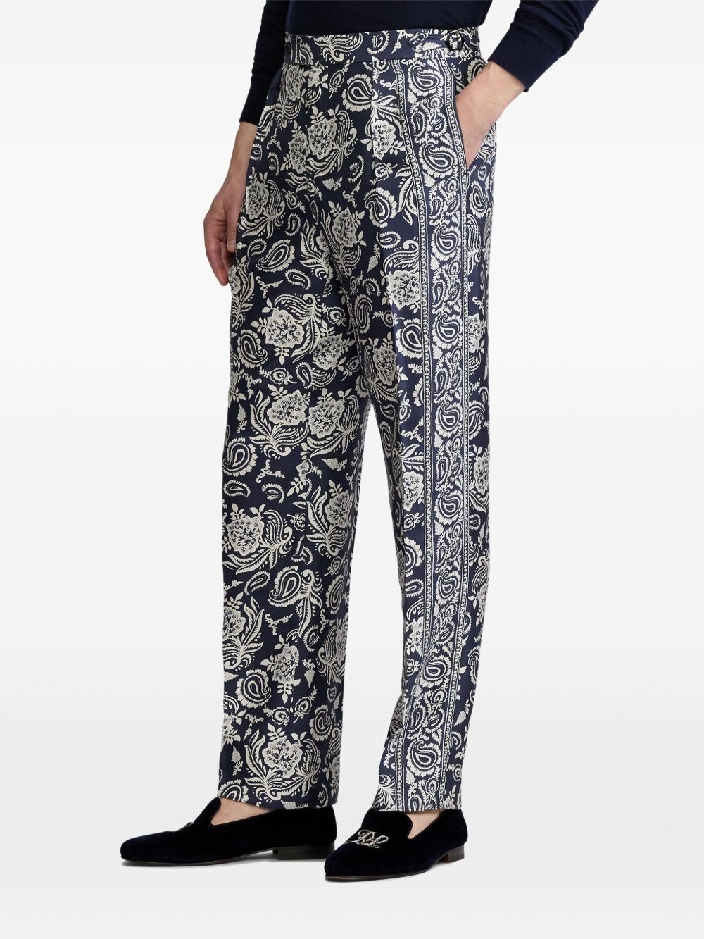 paisley-print trousers - 4