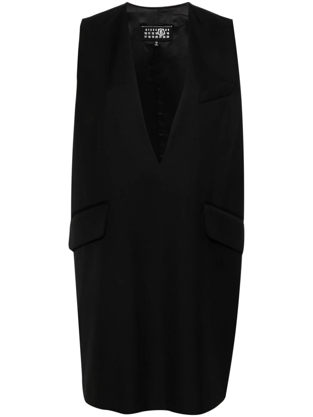 single-stitch-logo twill mini dress - 1