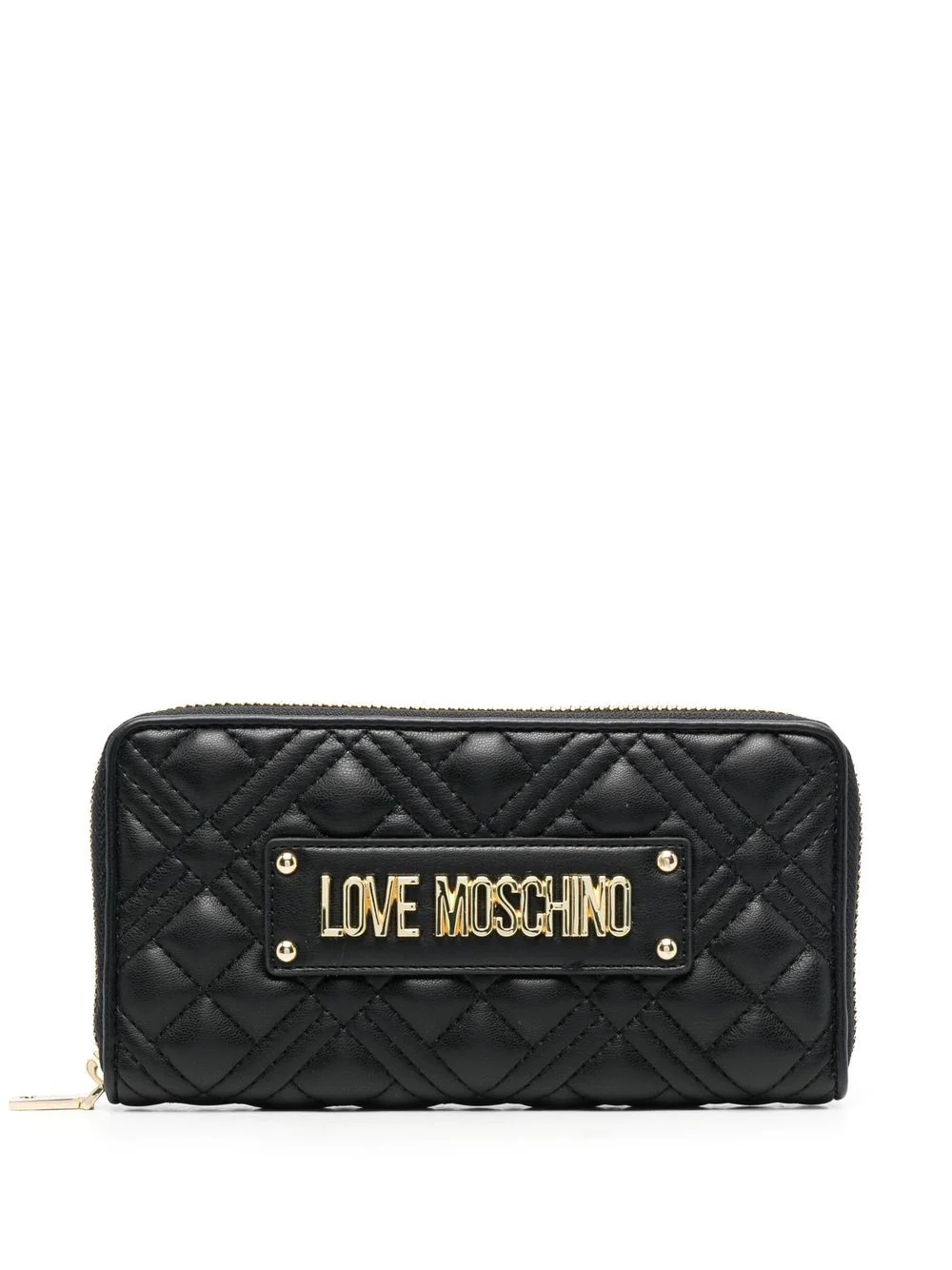 logo quilted wallet - 1