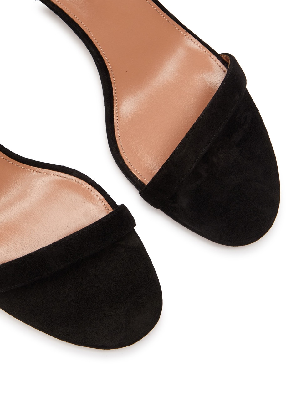 Aquazzura Bow Tie 50 Suede Sandals - 3