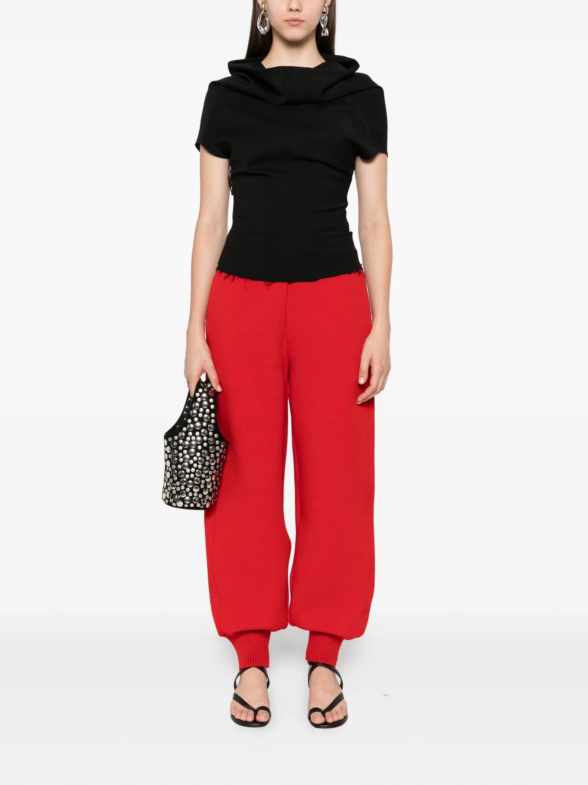 elasticated track pants - 2