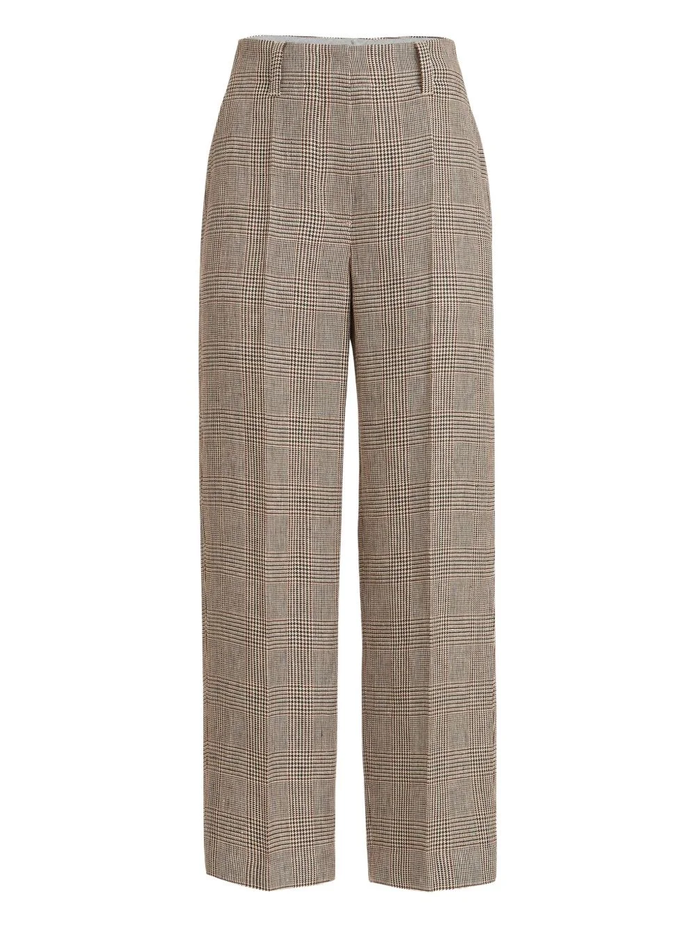 plaid-pattern trousers - 1