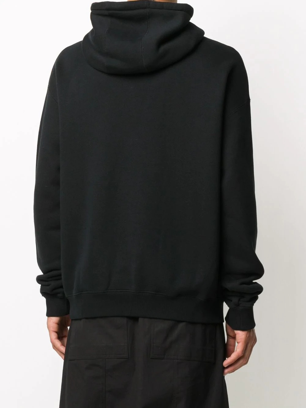 logo print slouchy hoodie - 4