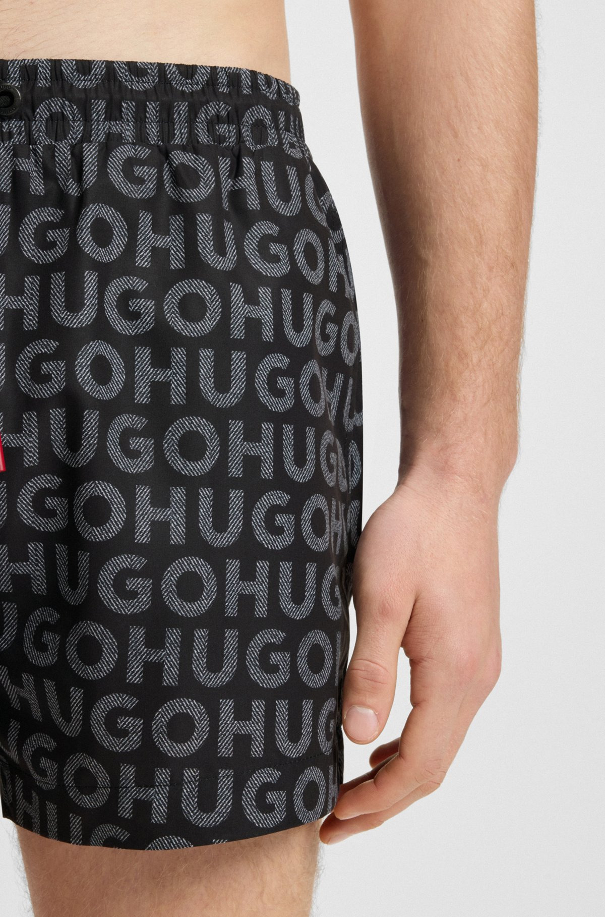 LOGO-PRINT SWIM SHORTS WITH DRAWCORD - 3